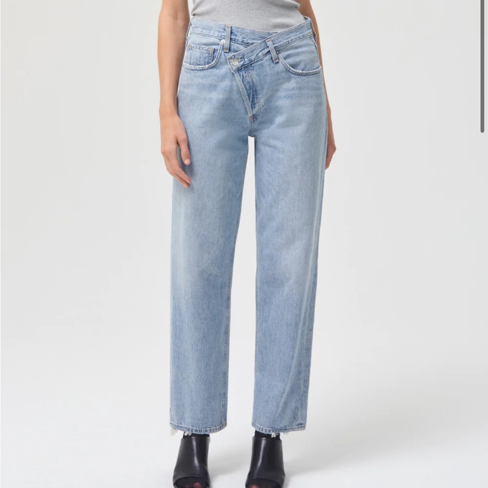 Agolde Suburbia Criss Cross High Waisted Upsized Jeans